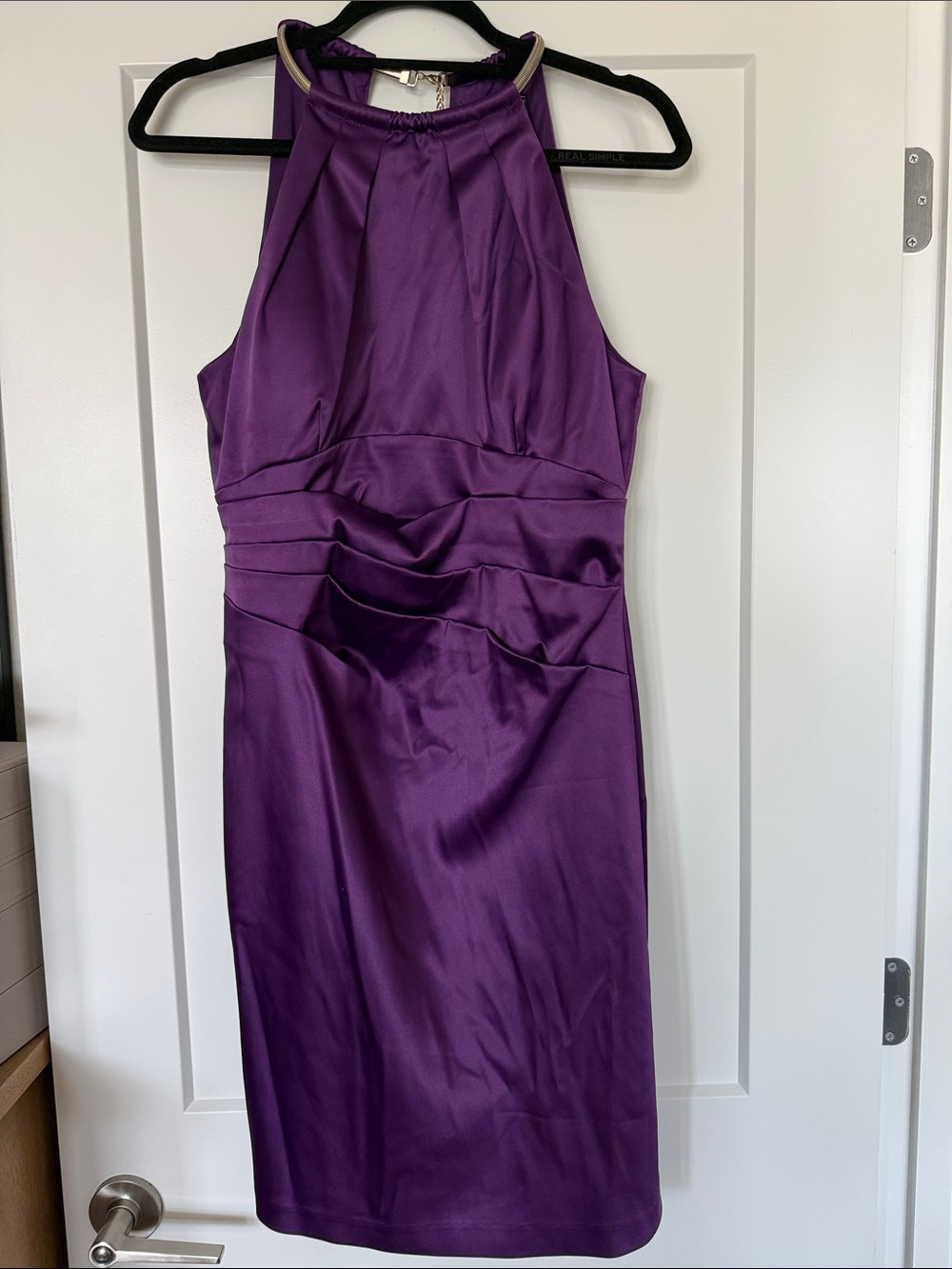 Purple Sleeveless Cocktail Dress